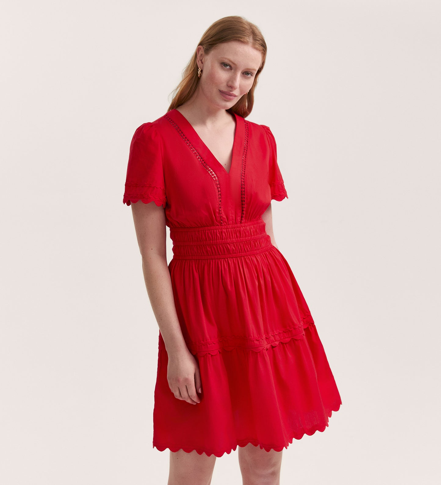 Reece Red Knee Length Dress