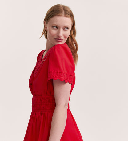 Reece Red Knee Length Dress