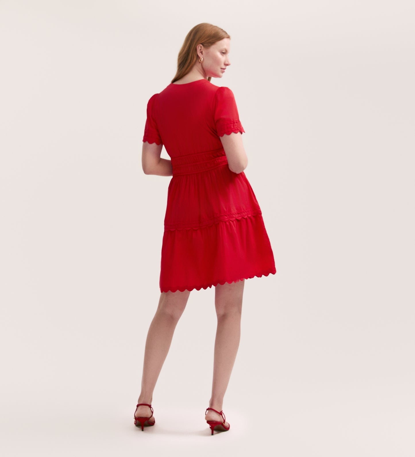 Reece Red Knee Length Dress