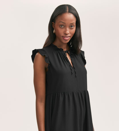 Scout Black Crepe Midi Dress